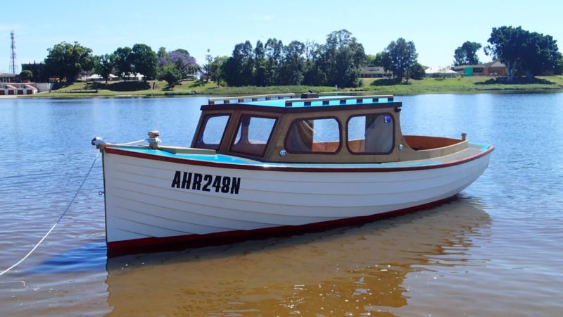 david payne designed clinker wooden boat like new for sale