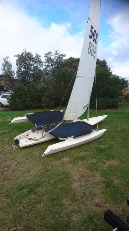 14ft hobie catamaran sailboat w/trailer...and beach wheels