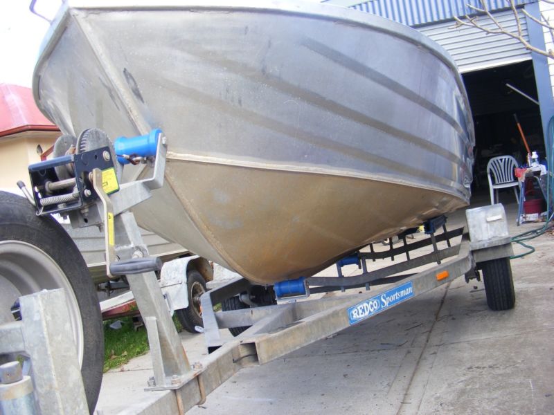 Horizon 3.8 Aluminium Extra Wide & Deep Tinny With Redco Trailer Not ...