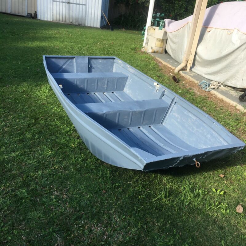 9 5 Foot Aluminium Flat Bottomed Boat With New Outboard for sale from