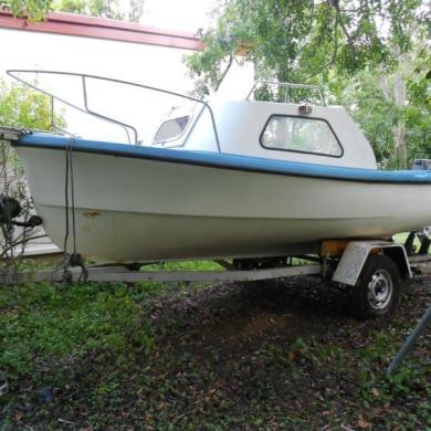 Savage Dolphin 5m Half Cabin Runabout With Tohatsu 9.8HP Outboard for ...