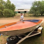 lewis ski boat clinker timber chev v8 for sale in australia
